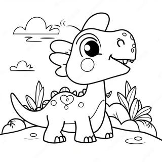 Asik Mutlu Dinozor Boyama Sayfasi 100321-38939