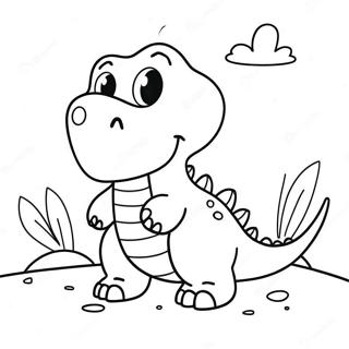 Asik Mutlu Dinozor Boyama Sayfasi 100321-38940