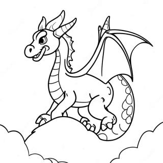 Gorkemli Ender Ejderha Gokyuzunde Boyama Sayfasi 100958-39435