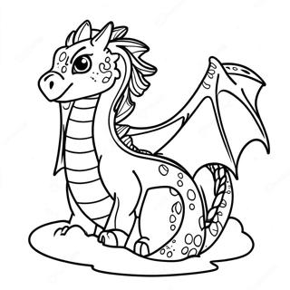 Gorkemli Ender Ejderha Gokyuzunde Boyama Sayfasi 100958-39436