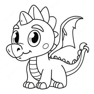 Sevimli Buz Ejderhasi Buyuk Gozlerle Boyama Sayfasi 100984 39460