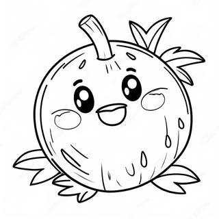 Gulen Sevimli Hindistan Cevizi Boyama Sayfasi 101626 40060