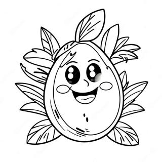 Komik Hindistan Cevizi Karakteri Boyama Sayfasi 101628-40067