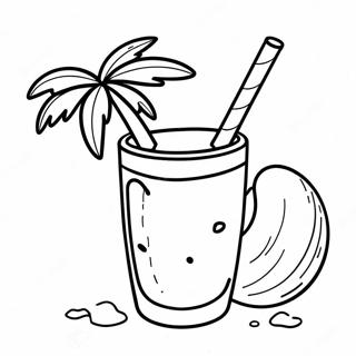 Saman Ile Hindistan Cevizi Icecegi Boyama Sayfasi 101629-40070