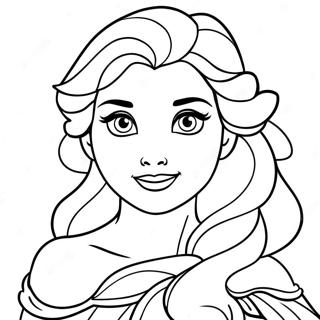 Akici Sacli Sik Elsa Boyama Sayfasi 101652-40080