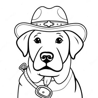 Sapkali Oyunbaz Serif Labrador Boyama Sayfasi 101680 40107