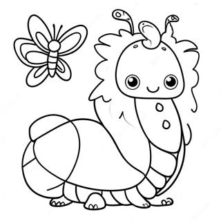 Sevimli Tirtilin Kelebege Donusumu Boyama Sayfasi 101731 40146