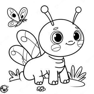 Sevimli Tirtilin Kelebege Donusumu Boyama Sayfasi 101731 40148