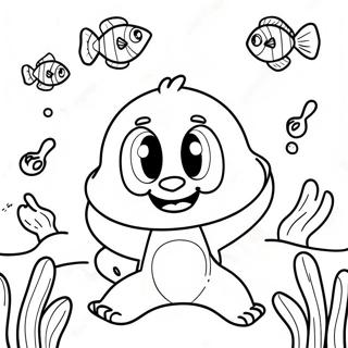 Su Alti Macerasinda Kumlu Yanaklar Boyama Sayfasi 102014-40366