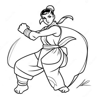 Chun Li Aksiyon Icinde Boyama Sayfasi 102243-40538