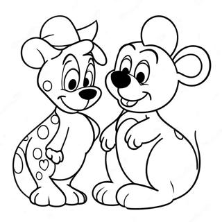 Oyunbaz Disney Hayvanlari Gecmis Olsun Boyama Sayfasi 102400 40665