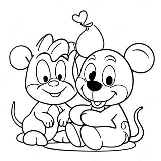 Oyunbaz Disney Hayvanlari Gecmis Olsun Boyama Sayfasi 102400 40666