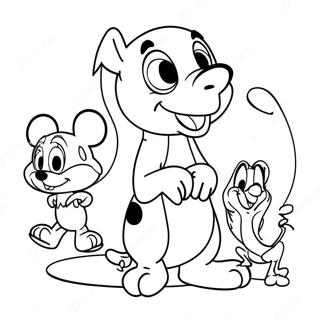 Oyunbaz Disney Hayvanlari Gecmis Olsun Boyama Sayfasi 102400 40667