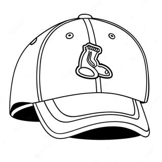 Red Sox Beyzbol Sapkasi Boyama Sayfasi 102503 40743