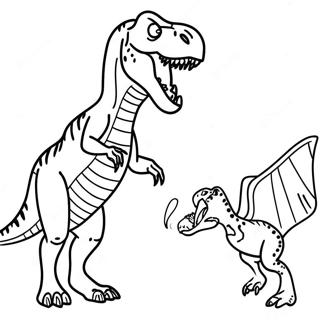 Indoraptor Vs T Rex Boyama Sayfasi 102608-40828