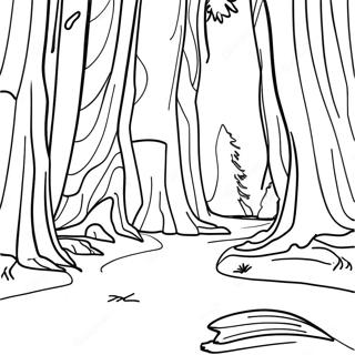 Kaliforniya Kirmizi Agac Ormani Boyama Sayfasi 102684-40881