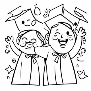 Mutlu Mezunlar Kutlama Boyama Sayfasi 102993 41124
