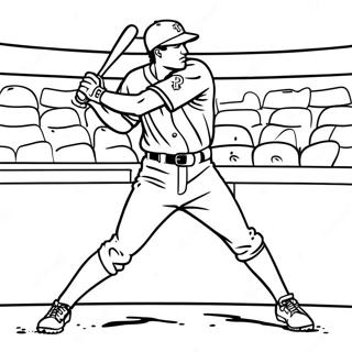 Texas Rangers Beyzbol Oyuncusu Aksiyon Halinde Boyama Sayfasi 103684-41658