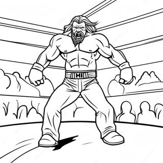 Aksiyon Dolu Triple H Ringde Boyama Sayfasi 104357-42189