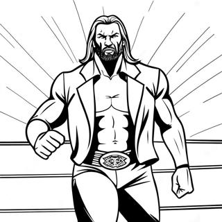 Aksiyon Dolu Triple H Ringde Boyama Sayfasi 104357-42190