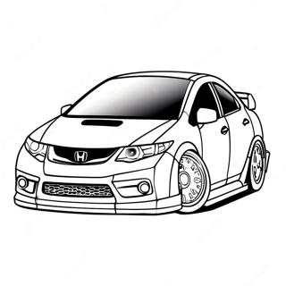 Sportif Honda Civic Boyama Sayfasi 104431-42237