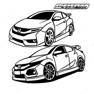 Sportif Honda Civic Boyama Sayfasi 104431-42238