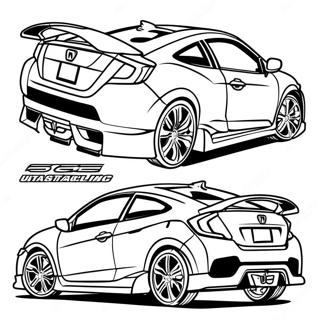 Sportif Honda Civic Boyama Sayfasi 104431-42240