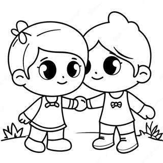 Oyunbaz Erkek Ve Kiz Boyama Sayfasi 105228 42862