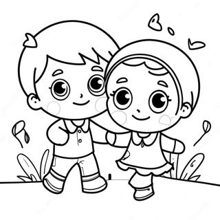 Oyunbaz Erkek Ve Kiz Boyama Sayfasi 105228 42873