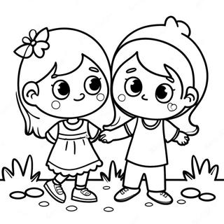 Oyunbaz Erkek Ve Kiz Boyama Sayfasi 105228 42874