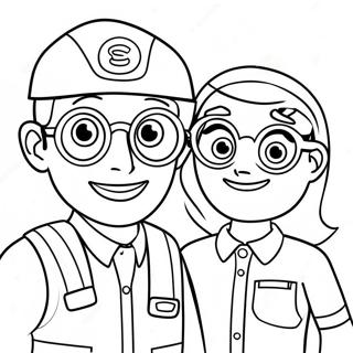 Blippi Ve Meekah Boyama Sayfaları