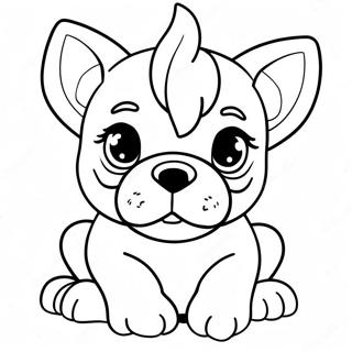 Sevimli Boston Terrier Yavru Boyama Sayfasi 105639 43196