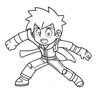 Aksiyon Pozundaki Anime Erkek Boyama Sayfasi 105823-43341