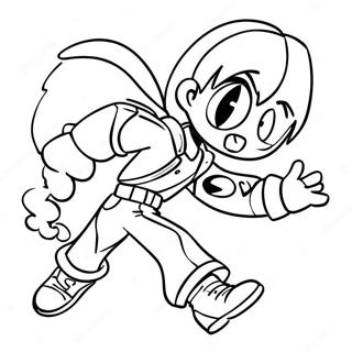 Aksiyon Pozundaki Anime Erkek Boyama Sayfasi 105823-43342