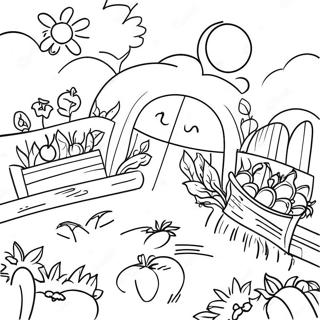 Renkli Sebze Bahcesi Boyama Sayfasi 106029 43501