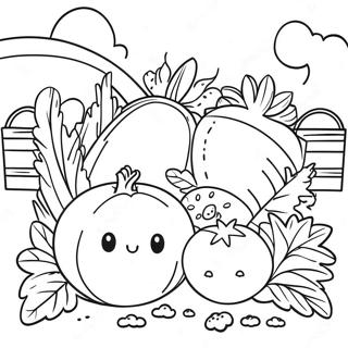 Renkli Sebze Bahcesi Boyama Sayfasi 106029 43503