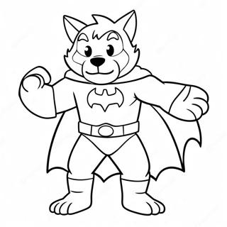 Wolfoo Super Kahraman Kostumuyle Boyama Sayfasi 106054-43518