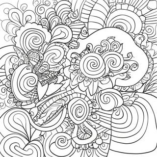 Canli Estetik Trippy Soyut Sekiller Boyama Sayfasi 106543 43900