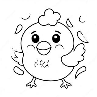 Yuzleri Olan Mutlu Tavuk Nugget Boyama Sayfasi 106976-44236