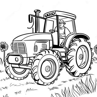 Ciftci Ile Case Traktor Boyama Sayfasi 107055-44303