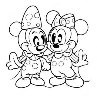 Sevimli Mickey Ve Minnie Fare Boyama Sayfasi 107078 44313