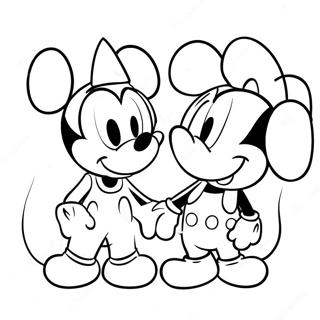 Sevimli Mickey Ve Minnie Fare Boyama Sayfasi 107078 44314