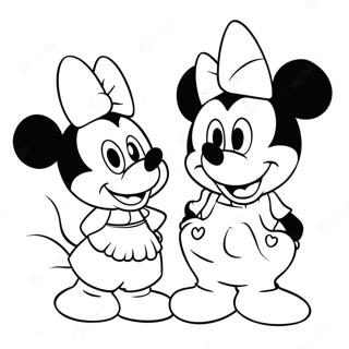 Sevimli Mickey Ve Minnie Fare Boyama Sayfasi 107078 44316