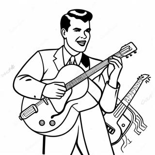 1950ler Rock And Roll Muzik Boyama Sayfasi 107307-44500