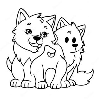 Oyunbaz Kurt Yavrulari Boyama Sayfasi 107462-44619