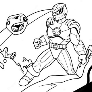 Mavi Ranger Dinozord Ile Boyama Sayfasi 10794-929