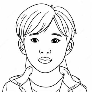 Sevimli Kore K Pop Idolu Boyama Sayfasi 107975 45021