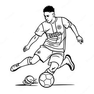 Neymar Top Surerken Boyama Sayfasi 108437 45375