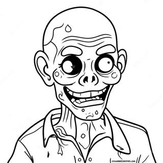 Zeki Zombi Karanlik Mizah Boyama Sayfasi 108465 45403