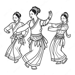 Aapi Kulturel Dans Gosterisi Boyama Sayfasi 108620 45525